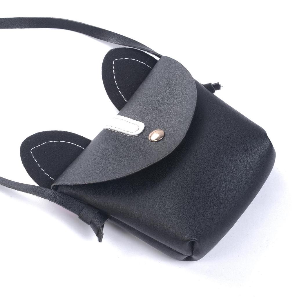 Children Bowknot Dog Shoulder Bag Baby Purse PU Leather Messenger Bag Kid Crossbody Bag Wallet