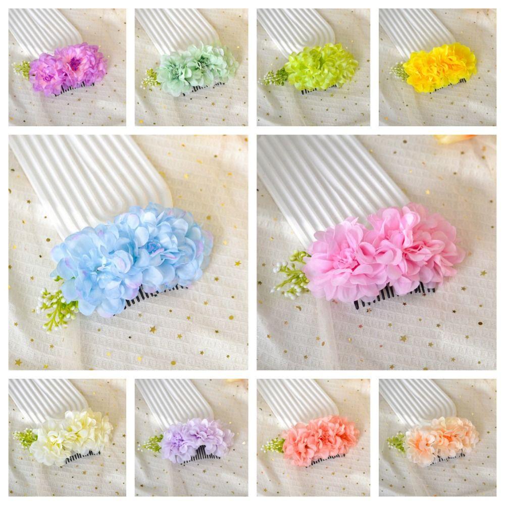Thai Style Flowers Hairpin Sweet Chignon Hair Clips Hair Accessories Floral Hair Comb  Daily