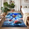 Anti‑Slip Crystal Velvet Floor Rug, Sonic Design Carpet for Indoor Living Bedroom Home Decoration