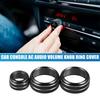 A ABSOPRO Car Console AC Audio Volume Knob Ring Cover for BM W F20