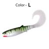 MEREDITH 70mm 90mm 110mm Cannibal Curved Tail Fishing Lures Artificial Wobblers Soft Baits Silicone Shad Worm Bass Leurre Souple