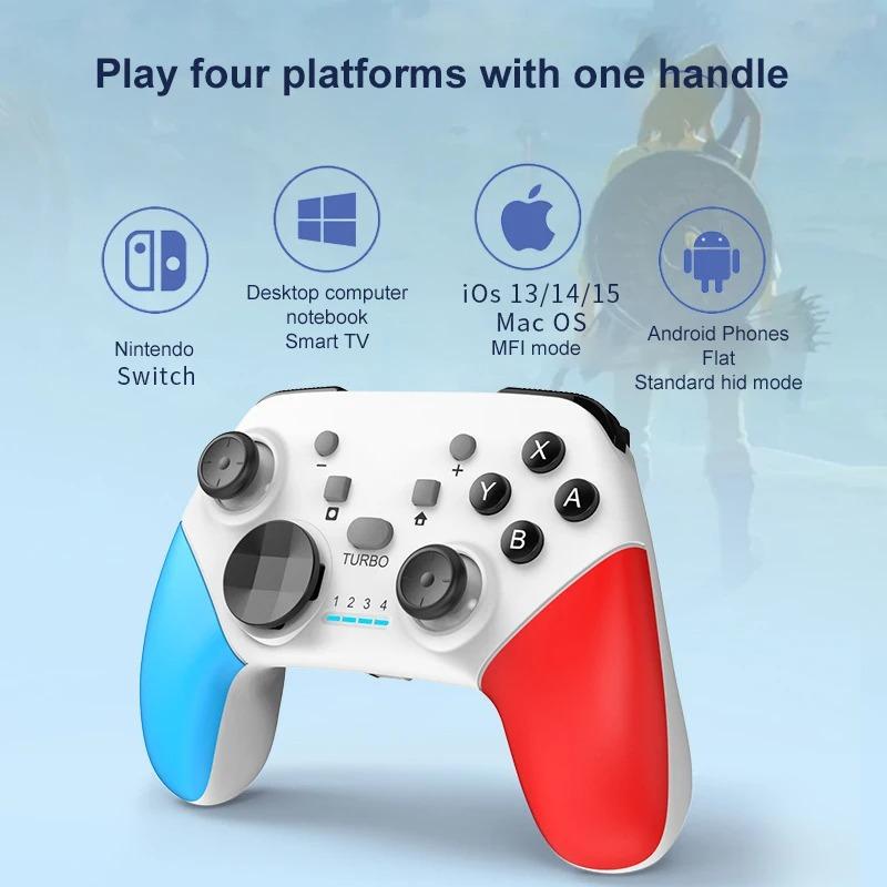 S01 Bluetooth-совместимый игровой контроллер беспроводной геймпад с мотором 6-осевой Nintendo Switch Android ПК