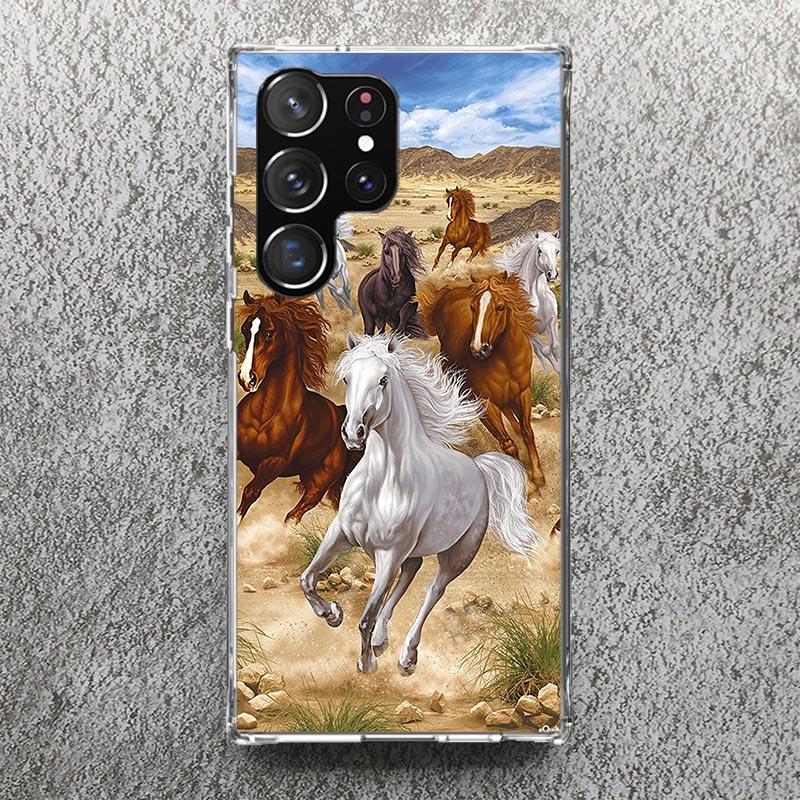 Чехол для телефона "Великая Красота Лошади, Скачущая" для Samsung Galaxy S25 S24 S23 Ultra S22 Plus S21 S20 FE S10 + S25Ultra S24U Мягкий чехол