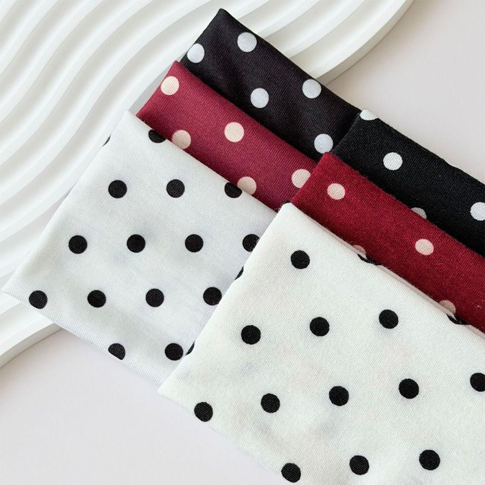 Elastic Polka Dot Headband Stretch Wide Headband Hair Hoop Yoga Elastic Hair Band Photo Props