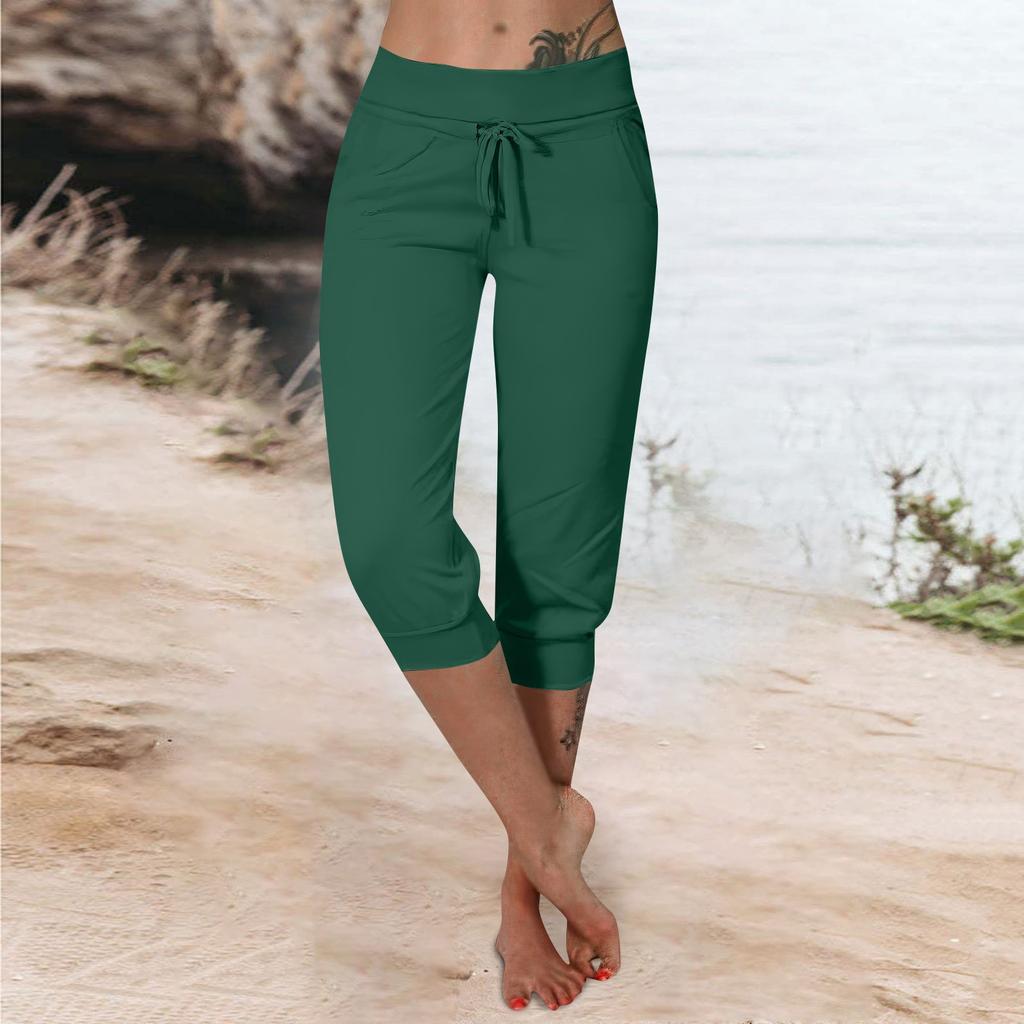 Брюки для женщин, укороченные шорты для женщин, летние новые повседневные эластичные модные повседневные брюки