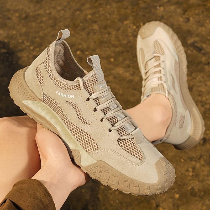 Mesh men's shoes new outdoor non-slip and wear-resistant tooling shoes breathable and lightweight casual shoes soft-soled sports shoes