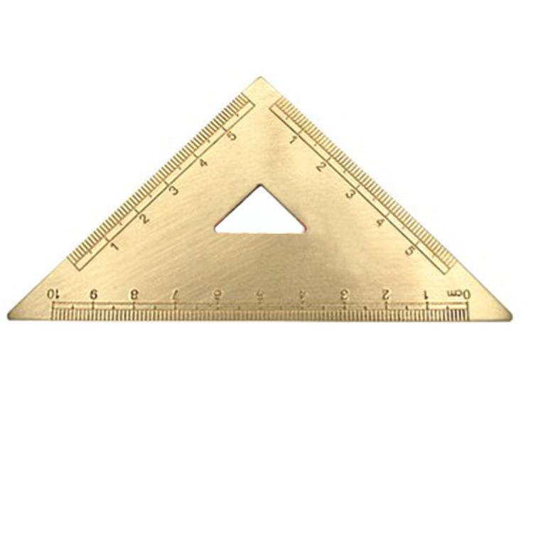 Латунная студенческая геометрическая линейка, линейка квадратного треугольника, линейка полукруга, транспортир, инструмент для измерения угла линейки