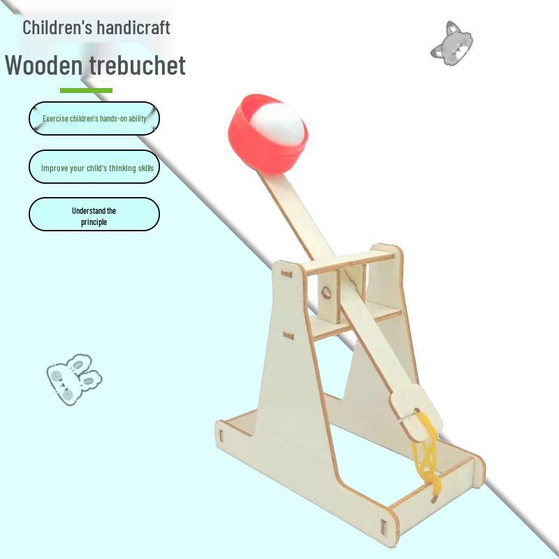 Wooden Catapult Science Experiment Kit for Kids: Educational Teaching Aids
