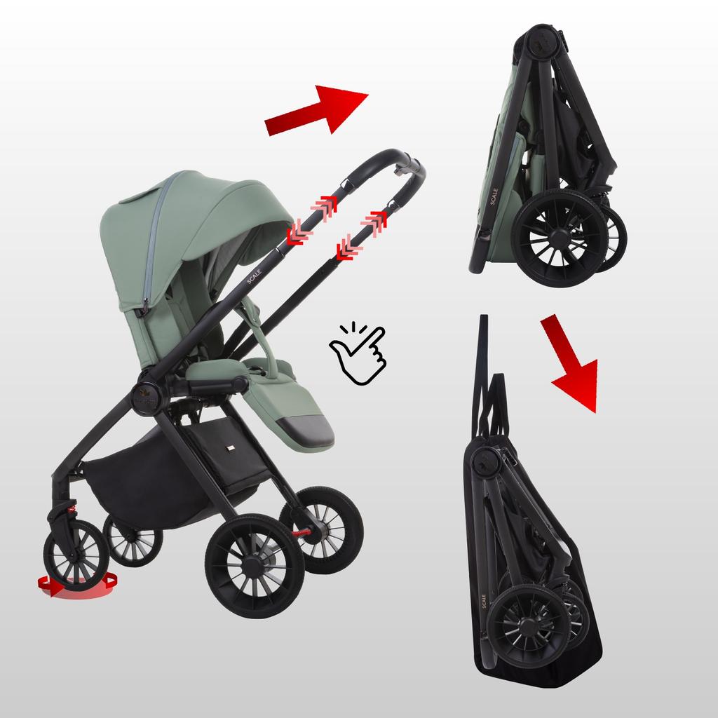 Babylux Scale Stroller Lightweight Urban Folding Stroller Sleeping Bag