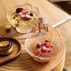Нордическая Ледяная Роса Рельефная Неправильная Стеклянная Десертная Тарелка