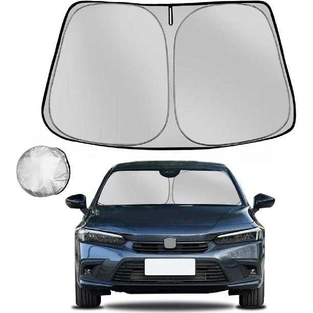 Козырек лобового стекла для Honda Civic 2022 2023 Складной козырек, подходит для переднего окна автомобиля, блокирующий ультрафиолетовое излучение и тепло, защитный чехол для салона автомобиля по индивидуальному заказу