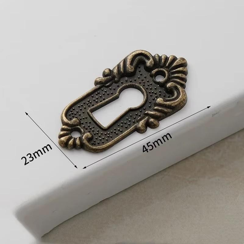 1/6 шт. Ключ для ящика Уголок Наклейка Крышка Европейский Винтаж Декоративная Кодовый Замок Деталь Сплав 45x23мм