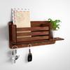 Okley Key Holder for Home | Wooden Key Holder for Wall Key Chain Holders for Wall | Key Hanger (7 Hooks) (Oak)