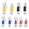 20~240PCS Rings Insulated Wire Connector Electrical Crimp Terminal Cable Wire Connector - Red Blue Yellow Black