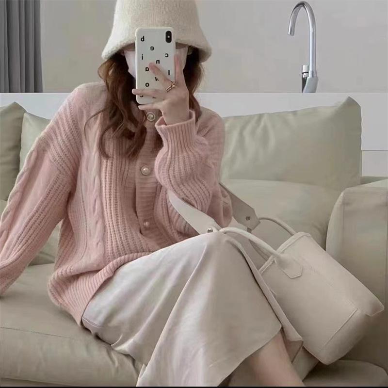 YYFS Женская мода повседневная осень-зима однотонный принт длинный рукав O-образный вырез свитера