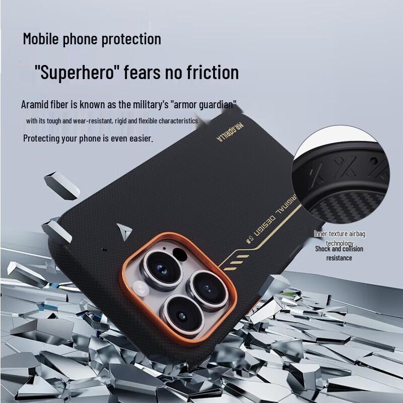 Чехол для телефона из арамидного волокна для iPhone 16 Pro Max