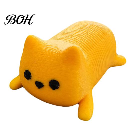 Springy Animal Toy 3D Printed Cat Fidget Toy, Stretchy Dog Stress Relief Sensory Flexible Spring Desk for Office Home Decor