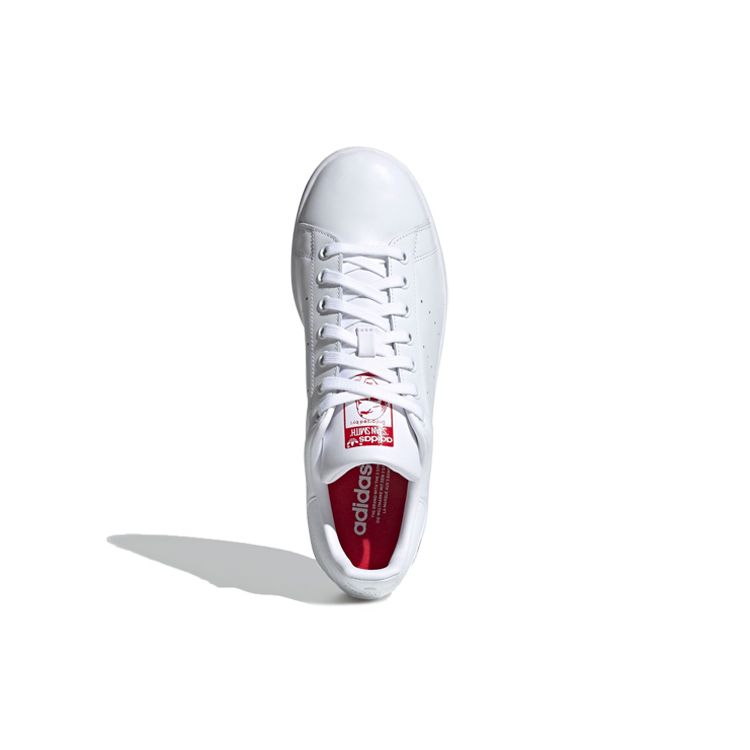 Adidas Originals Stan Smith Synthetic Leather Non-Slip Low-Top Sneakers Unisex Sneakers White Red H67743