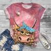 Новая женская футболка с 3D-принтом в виде мультяшных животных, винтажный топ, кавайная женская трендовая одежда, футболка с коротким рукавом