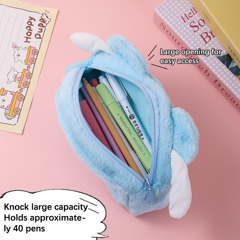 Плюшевая пенал-косметичка Sanrio, вместительная пенал-карандашница, Хелло Китти, Куроми, Мелоди, сумка для хранения канцелярских принадлежностей, школьные принадлежности
