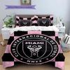 Inter Miami CF Pattern Bedding,Quilt Set Quilt Cover Pillowcase Home Birthday Gift(1 * duvet cover + 2 * pillowcase, without core)