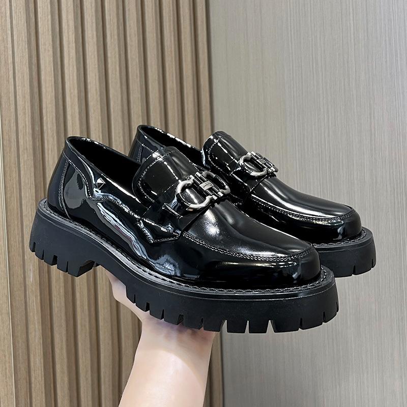 Маленькие кожаные туфли с одной педалью, мужские ретро-туфли для студентов в корейском стиле, британские туфли в студенческом стиле, ленивые мокасины 21288-T