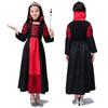Волшебный костюм королевы с длинным рукавом для детей на Хэллоуин, косплей колдуньи
