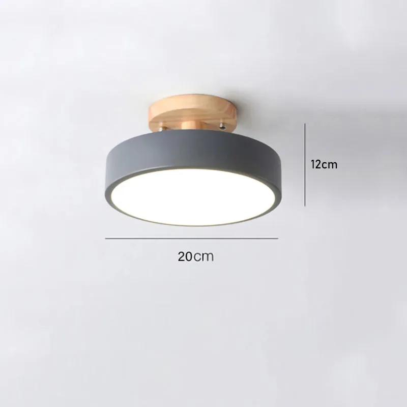 Nordic Wood Round Ceiling Lamp Indoor Industrial Lighting Fixture Dining Table Torch Study Bedroom Decor Beside Wall Light