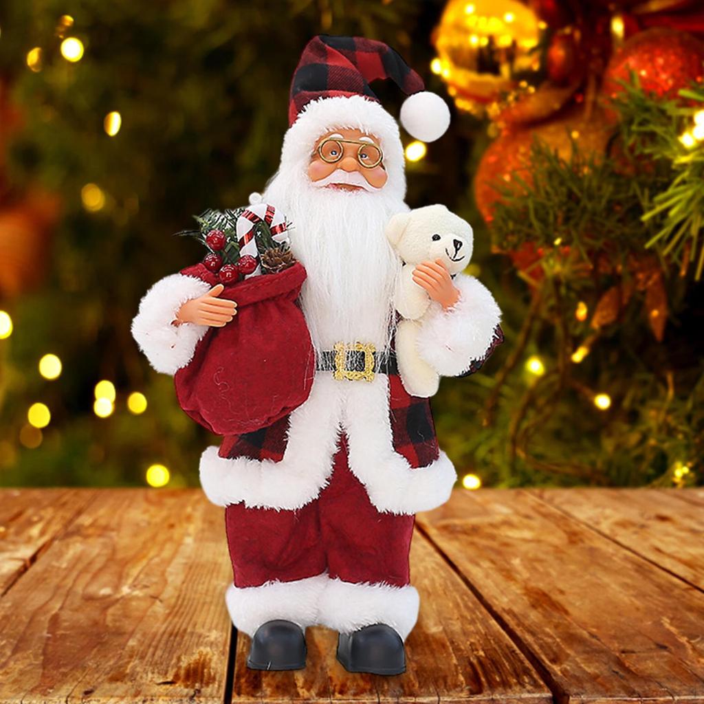 Рождественская стоящая Санта 12'' коллекционная фигурка украшение статуэтка милая для