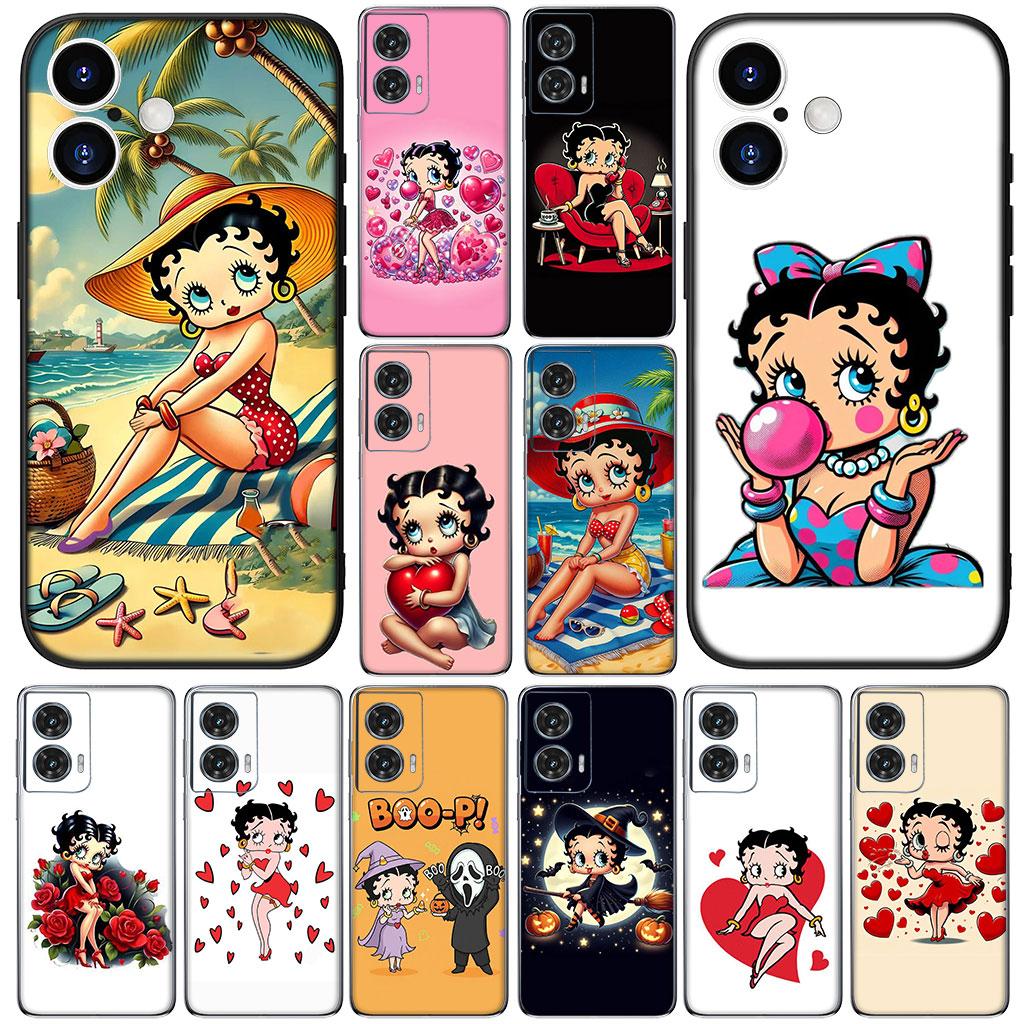 Чехол для телефона Kawaii B-Bettys Аниме B-Boops для Xiaomi Redmi Note 13 A3 A4 14 Pro Plus 9T 14C 13C 9C NFC + Pro+ 5G 4G Мягкий чехол