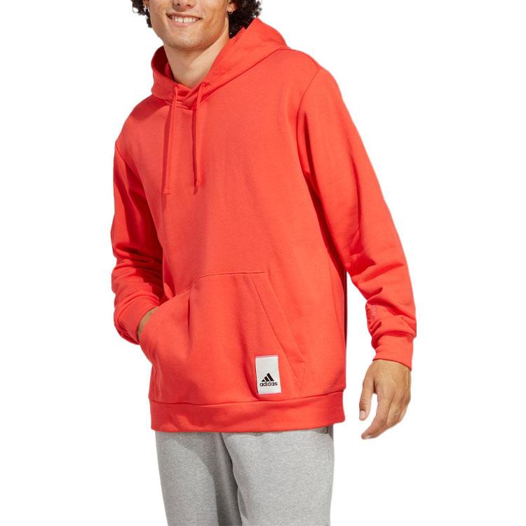 adidas Спортивная толстовка с принтом алфавита, унисекс, светло-красная IL8298