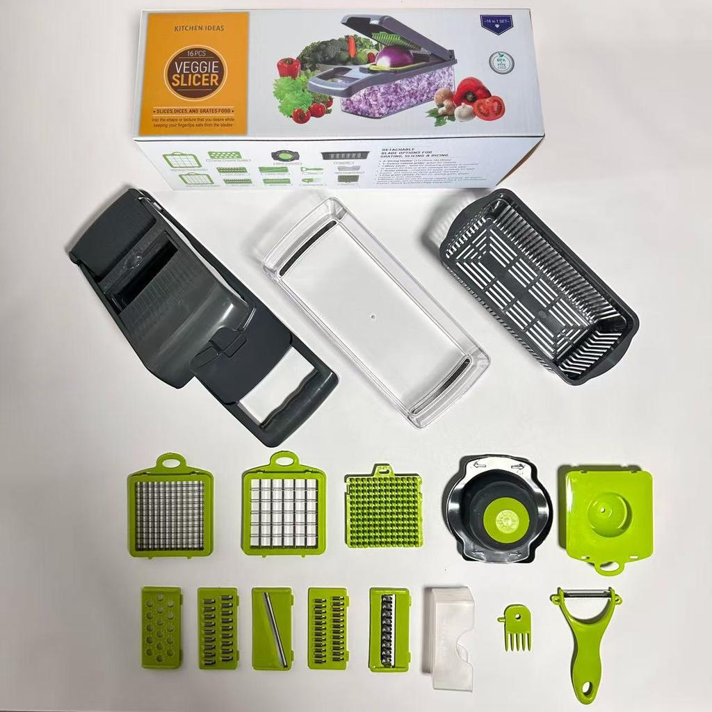 Multifunctional Vegetable Cutter & Storage Box - Salad Slicer & Dicer