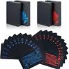 Premium Black Playing Cards Waterproof Plastic Playing Cards, Perfect Game Toy for Family Gatherings, Parties, Magic Show