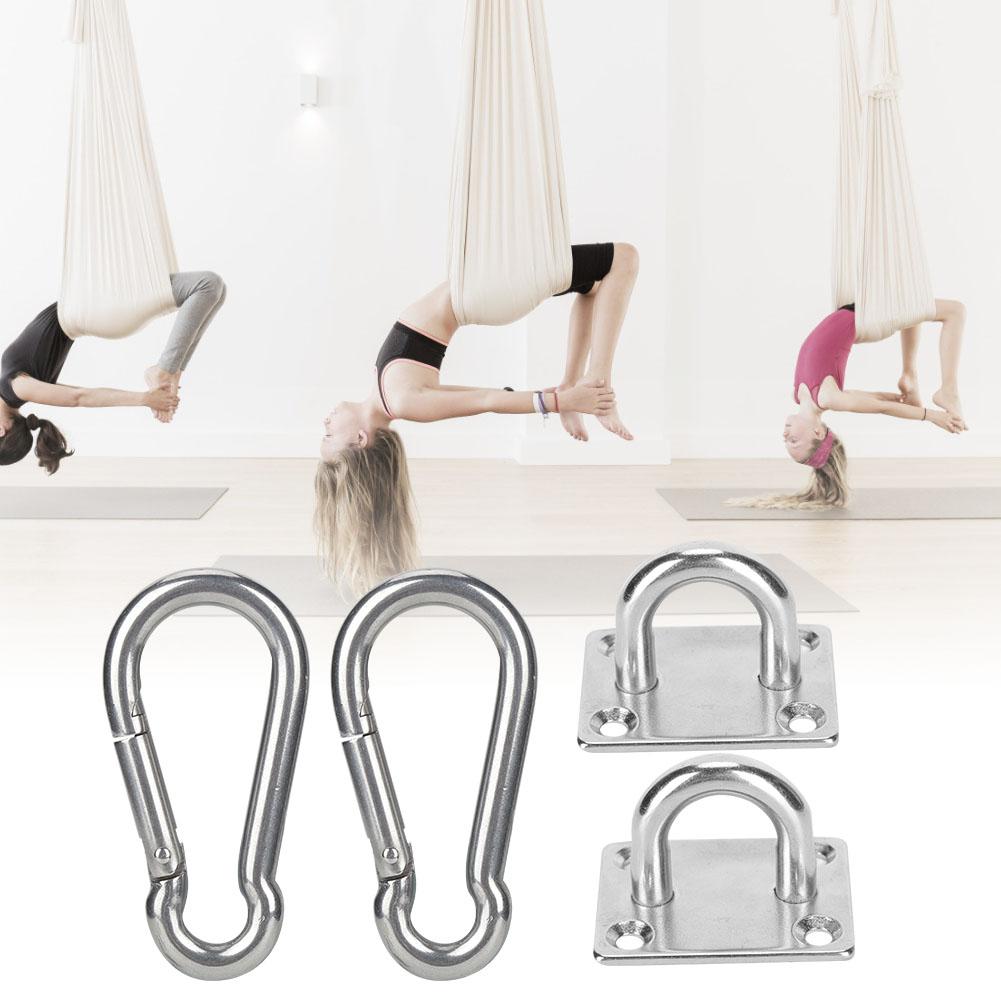 Крепление для йоги из нержавеющей стали, потолочное, кольцо, гамак, мешки с песком, крюки для качелей