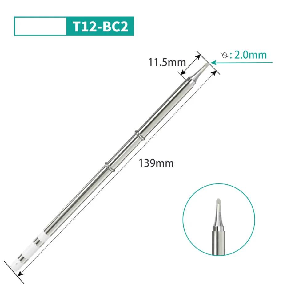 1 шт. Тип BCF1/B2/BC2/BC3/B/BCF2/BCF3/BL/C1/C4/D4/BC1/D24/D52 Железный Наконечник T12 Паяльник Паяльники Наконечники Для Hakko FX951 STC STM32
