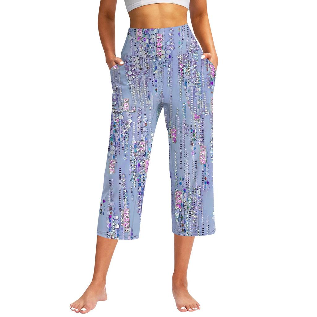 Женские повседневные брюки с карманами и высокой талией, спортивные штаны Seven Pants