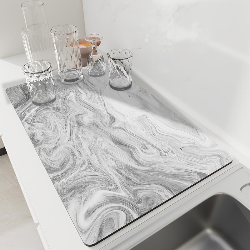 Суперабсорбирующие коврики для сушки кухонной посуды, быстросохнущие коврики для сушки кофе, нескользящие подставки для посуды, коврики для кухонного крана