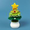 Cute Crochet Christmas Tree Decor Handmade Mini Christmas Tree Potted Finished Knitted Flower Plants Pine
