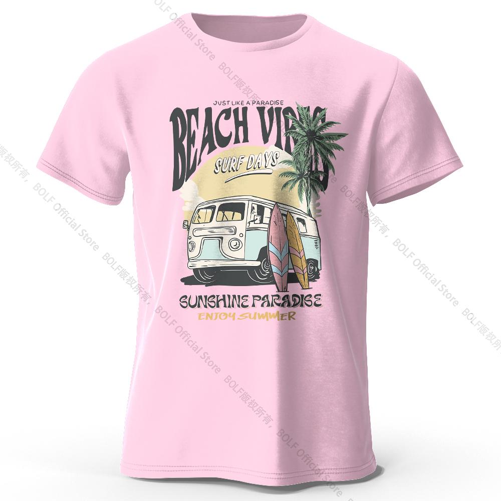 Vintage Vacation Badge Unisex Men Vintage Casual T-Shirt Tees Tops 100% Cotton Lightweight Breathable Simple Stylish Cruise Wear
