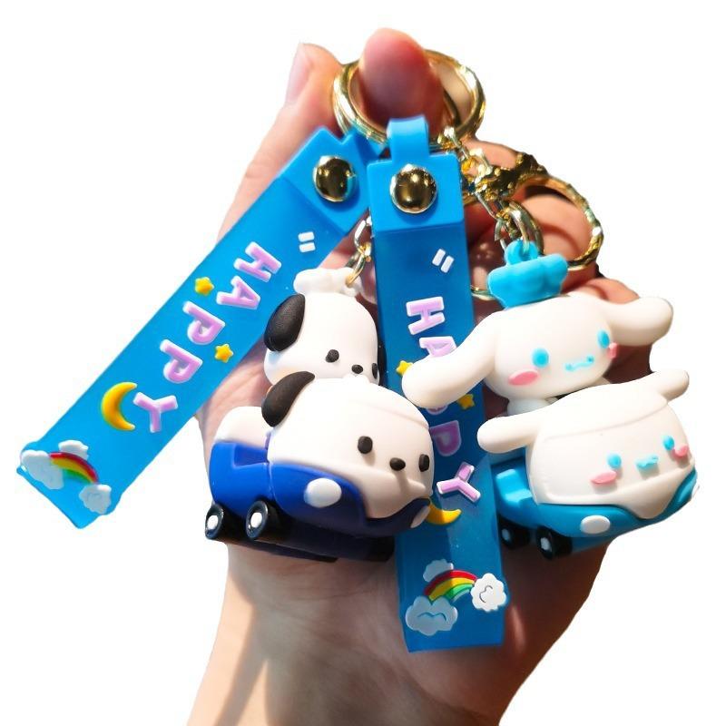 Трамвай Sanrio Kuromimi Брелок Мультяшная Маленькая Кукла Машина Брелок Подарок Нажми Подарок Милые Персонализированные Подарки Y2k Мода