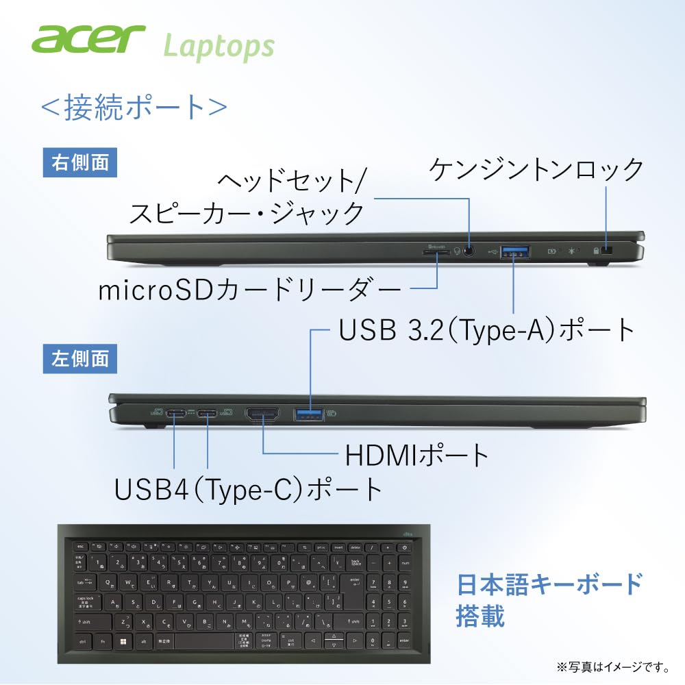 Acer Swift Edge Laptop OLED 120Hz Windows AMD Ryzen 16GB 512GB Fingerprint 6E Office Japanese Keyboard SFE16-43-A76Y/KF, 16.0-inch 3.2K Display, 11,