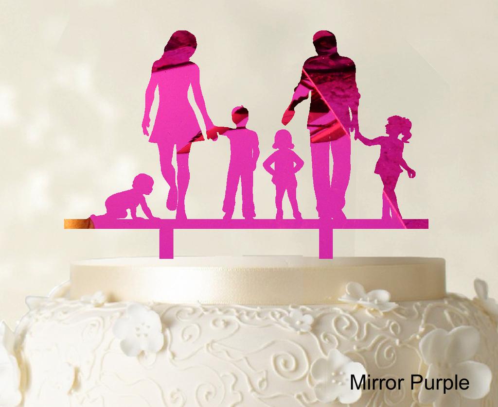 Персонализированный семейный торт Топпер на заказ силуэт свадебный торт Топпер украшения торта доступен вариант 6 "-7" дюймов