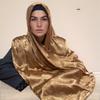 Высококачественный Премиум Сатиновый Хиджаб Хиджаб с Принтом Листьев Однотонный Малайзия Женский Шарф Сатиновый Платок Роскошный Шелковый Сатиновый Плед