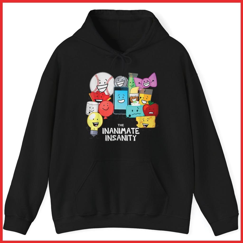 Cute Inanimate Insanity Black Cotton Hoodie S-5XL