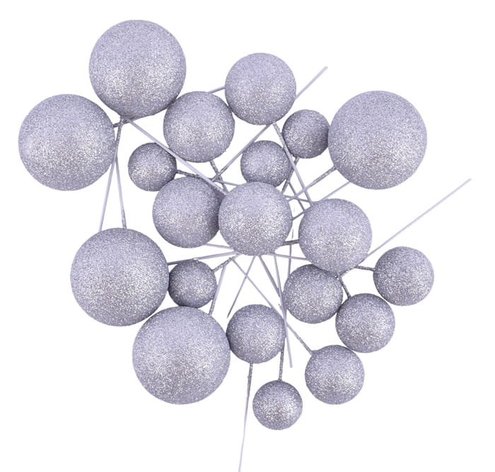 Decoration Balls on a Pick Glitter Topper