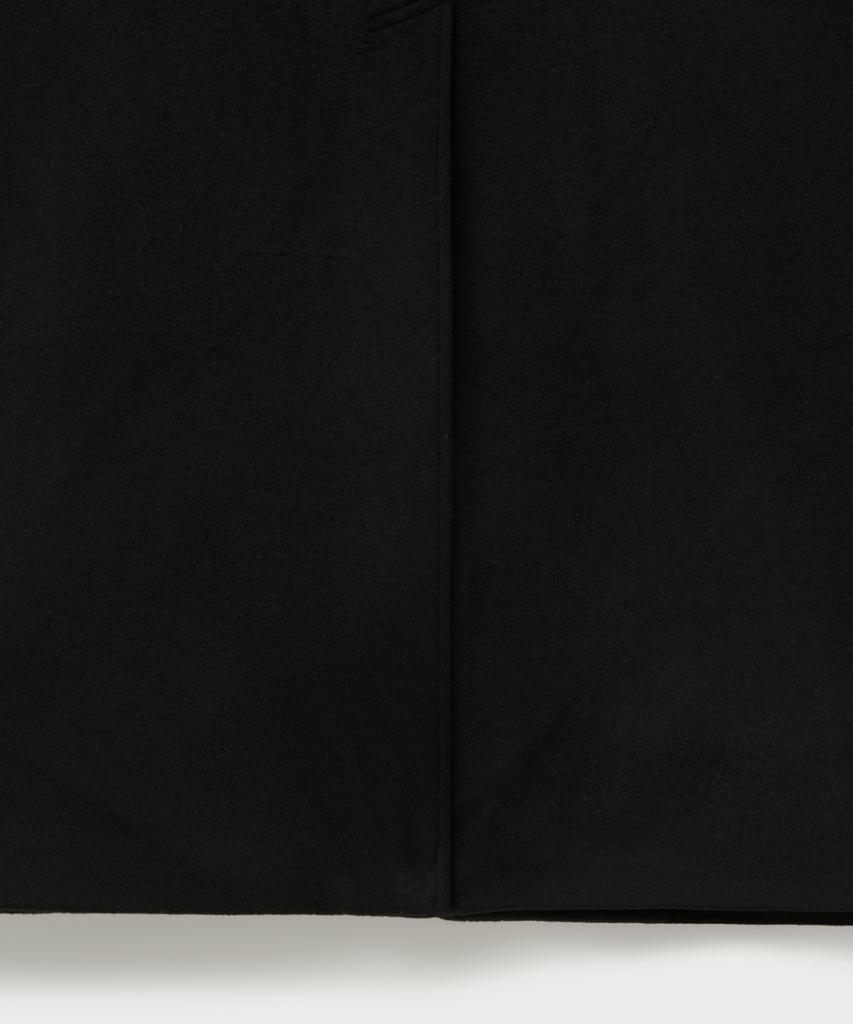 Satur Cashmere Wool Blend Mac Coat Black