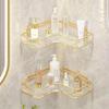 Luxury No Drill Acrylic Shelf Corner Organizer for Bathroom Shower Kitchen Wall Mounted Skincare Storage Organizer Shower Caddy