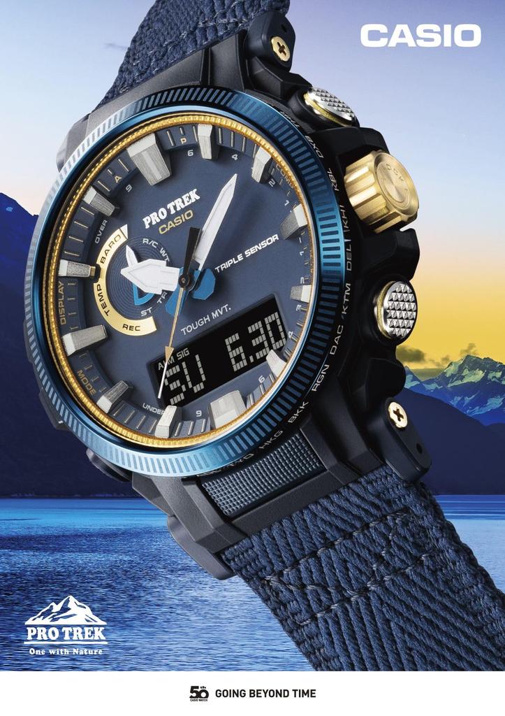 Часы Protrek ЧАСЫ 50TH ANNIVERSARY Модель Radio Solar Blue x Gold [Casio] []CASIO PRW-61SS-2JR Мужские
