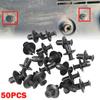 50pcs 8mm Hole Retainer Clips Black Rivets Fasteners for Hyundai/Mazda/Honda/Nissan