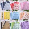 Mixed Color Patchwork Cotton Fabric Set, Plain Weave Small Floral DIY Cloth